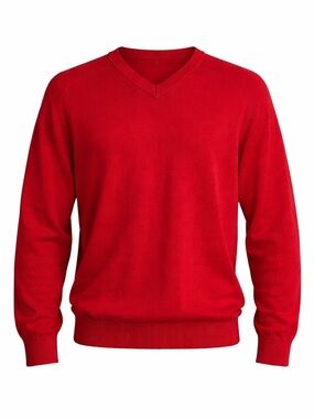 Mens Cashmere Sweater Sz M Red Quiet Luxury Preppy Old Money Daniel Cresnieux